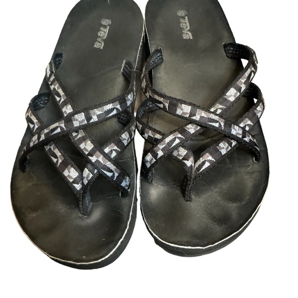 TEVA BOOST Strappy Slip On Women’s Wedge Performance Sandal Size 8 Glittery EUC - Picture 12 of 15